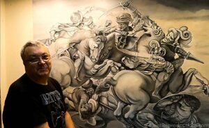 Battle of Anghiari reproduction completed first girsaille phase