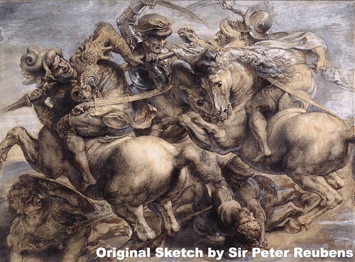 Rubens copy of The Battle of Anghiari originally by Leonardo Da Vinci