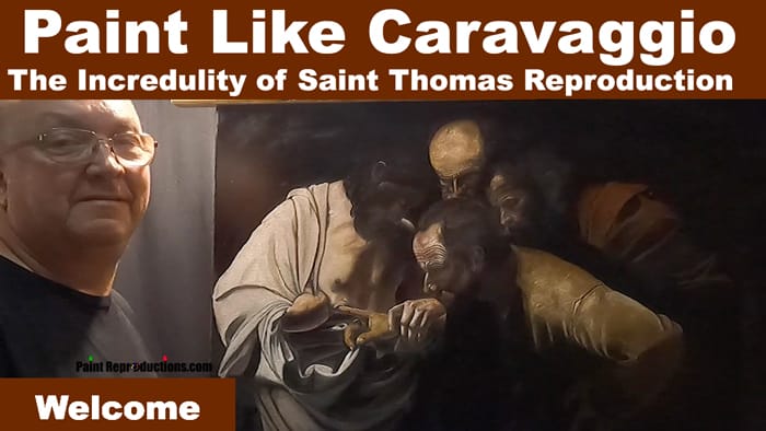 The Incredulity of Saint Thomas Reproduction originally painted by Caravaggio.