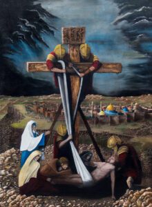 The lowering of Christ from the cross